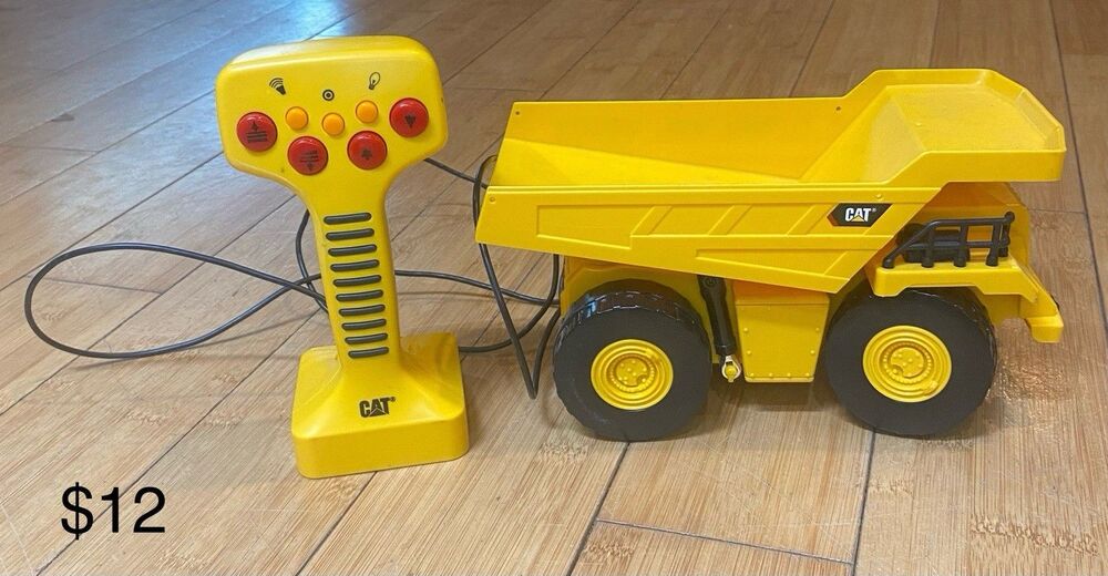 Vintage Toy State CAT Caterpillar Wired Remote Control Dump Truck Working 1990s